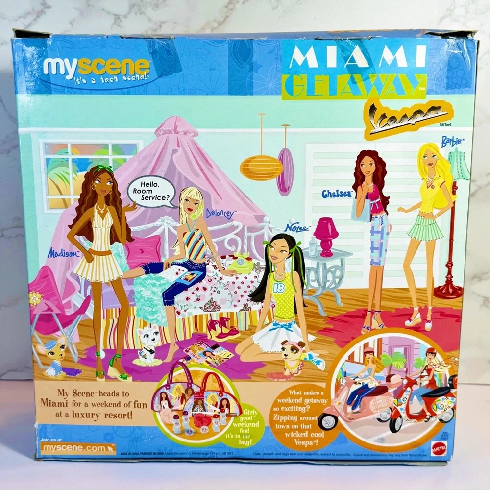 My Scene ULTRA RARE “Miami Getaway” Delancey & Vespa Giftset by Mattel